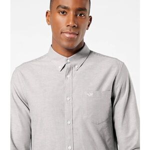 Docker’s Big & Tall Dress Shirt Button Down Mens 3XLT Grey Gray NWT $55 Retail